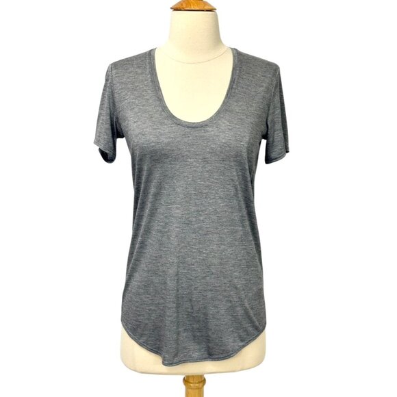 Helmut Lang Scoop Neck Short Sleeve T-Shirt Minimalist Designer Tee Size Size XS - Picture 1 of 8